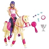 Barbie Champion Tawny Trotting Horse & Barbie Doll Set
