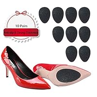DR.DUDU 10 Pairs Self-Adhesive Anti-slip Shoe Grips Shoes Sole Protector Tape Black, 2.9