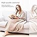 Tefici Electric Blanket Heated Throw with Fast Heating Technology,3 Heating Levels & 4 Hours Auto Off,Home Office Use,50