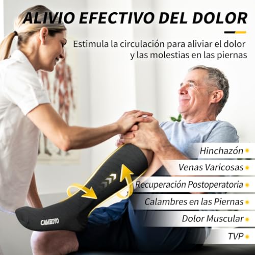 CAMBIVO Compression Socks Women Men 3 Pairs, Compression Socks 20-30 mmHg, Varicose Veins Compression Socks for Sports, Running, Cycling, Sports, Hiking, Travel, Nurse