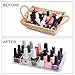 MelodySusie® Jewelry and Cosmetic Organizer Transparent Acrylic Makeup Organizer with 10 Compartments / Best Choice of Nail Polish Organizer