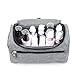 Travel Toiletry Bag Waterproof Zip Organizer Hanging Cosmetic Makeup Shower Bag With Large Compartment for Men Women for Trip Vacation Gym (Denim Grey)