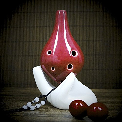 Classic Mini 6 Holes Ocarina Color Musical Instrument Glaze Ceramic Flute