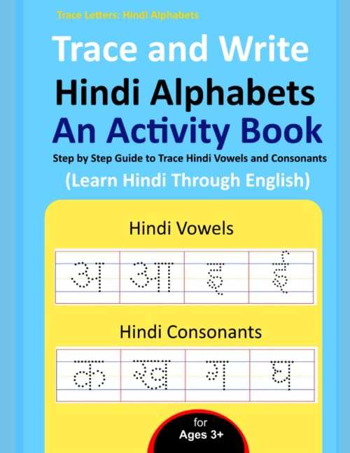 Trace and Write Hindi Alphabets An Activity Book Step by Step Guide