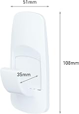 Command Jumbo Utility Hook White Pack of 1 Hook and 4 Adhesive Strips Holds Up view 4