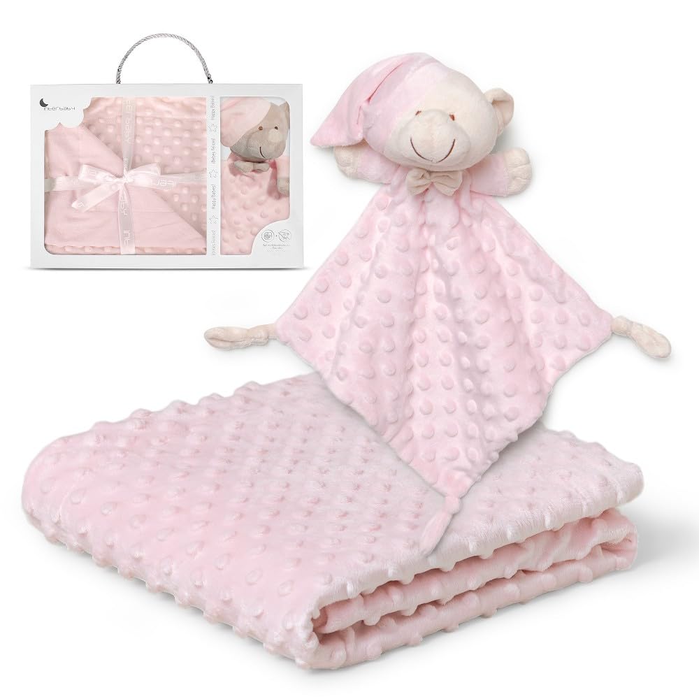 Interbaby PD001-02 Baby Blanket with Doudou Bear, Pink, 0.72 kg