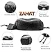 ZAMAT Travel Pillow, Comfortable Memory Foam Neck Pillow, Adjustable Camping Car Train Flight Airplane Pillow, Full Chin Head Support, Breathable Case Cover, Travel Kit with Sleep Mask, 2 Earplugs