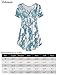 Bebonnie Women Tops and Blouse, Womens Henley V Neck Short Sleeve Tie Dye Printed Contrast Tee Shirts Violet L