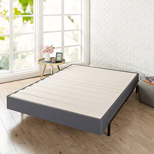 ZINUS Upholstered Metal and Wood Box Spring / 7.5 Inch Mattress Foundation / Easy Assembly