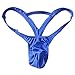 FEESHOW Men's Bikini Thongs G-string Bulge Pouch Underwear with Inverted Triangle Rear