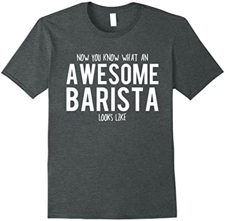 Mens I'm An Awesome Barista Shirt Small Dark Heather