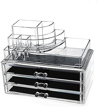 ROOYF Desktop Storage Box Lipstick Dressing Table Desktop Storage Box Drawer Type Acrylic Cosmetic Transparent Box