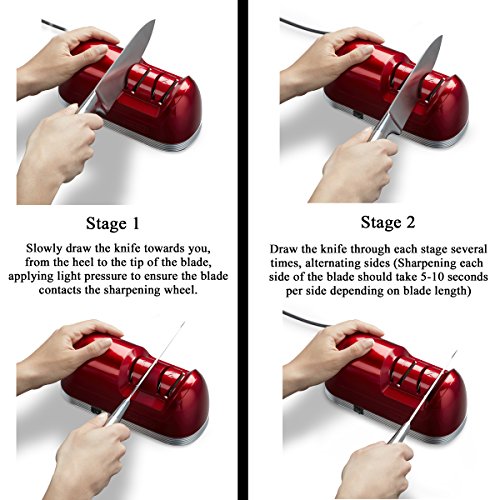 EdgeKeeper Electric Knife Sharpener, Red, 8.25Inch Pricepulse