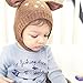 Lovely Deer Autumn Winer Baby Wool Hat, CSSD Girl Boy Cap Toddler Kids Knitted hat (Coffee)