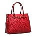 Hynes Victory Ostrich Top Handle Handbag (Red)