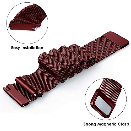 CAVN Metal Bands Compatible for Fitbit Versa Bands/Versa Lite Edition Bands for Women Men, Replacement Stainless Steel Wristband Accessories Strap - Thumbnail 3