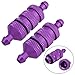 Aluminum Nitro Fuel Filter for 1/10 Traxxas Redcat Exceed RC Nitro Power Car Monster Trucks Off Road Buggy (2-Pack) (Purple)