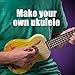 DIY Ukulele Kit Build Your Own Soprano Ukulele Kit Handmade 21 Inch Hawaii Ukulele DIY Kit for Boys Girls Kids Teens Adults Beginners Amateur School Project Art Project