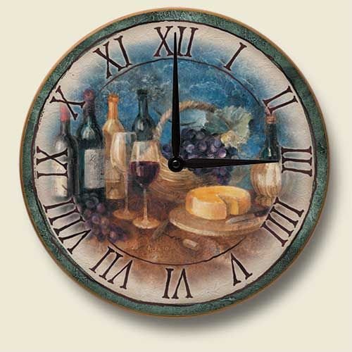 Wine Theme Kitchen Wall Clock Electronics