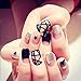 Urberry Set of 24 False Nails Different Design on Nails Short Full Cover Fake Nail Tips Nail strips for women and girls