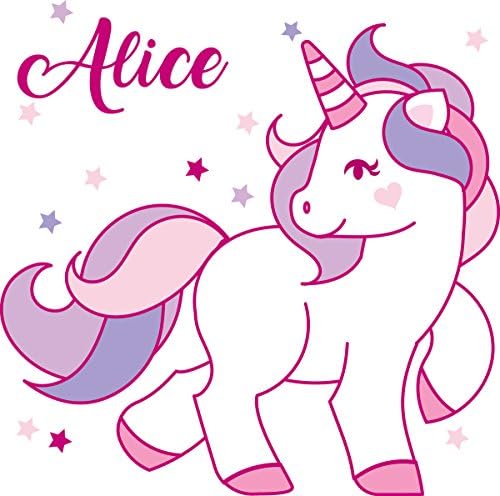 Personalized Unicorn Wall Decal Sticker Art Mural - Nursery Decor - Girls Room