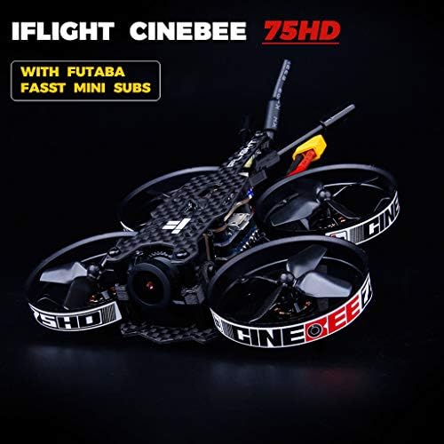 2019 Mini Lightweight Racing Drone - iFlight CineBee 75HD 2-3S Brushless Micro Indoor FPV 1080p Racing Drone Whoop 75mm BNF Micro Quadcopter (with UTABA FASST MINI SUBS)