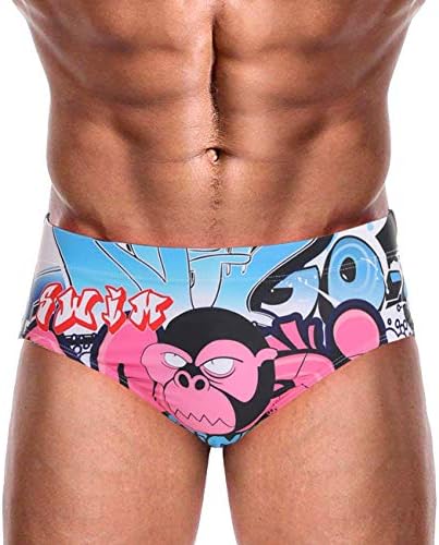 Men's Hot Print Swimwear Bikini Swim Briefs Swimsuit Short