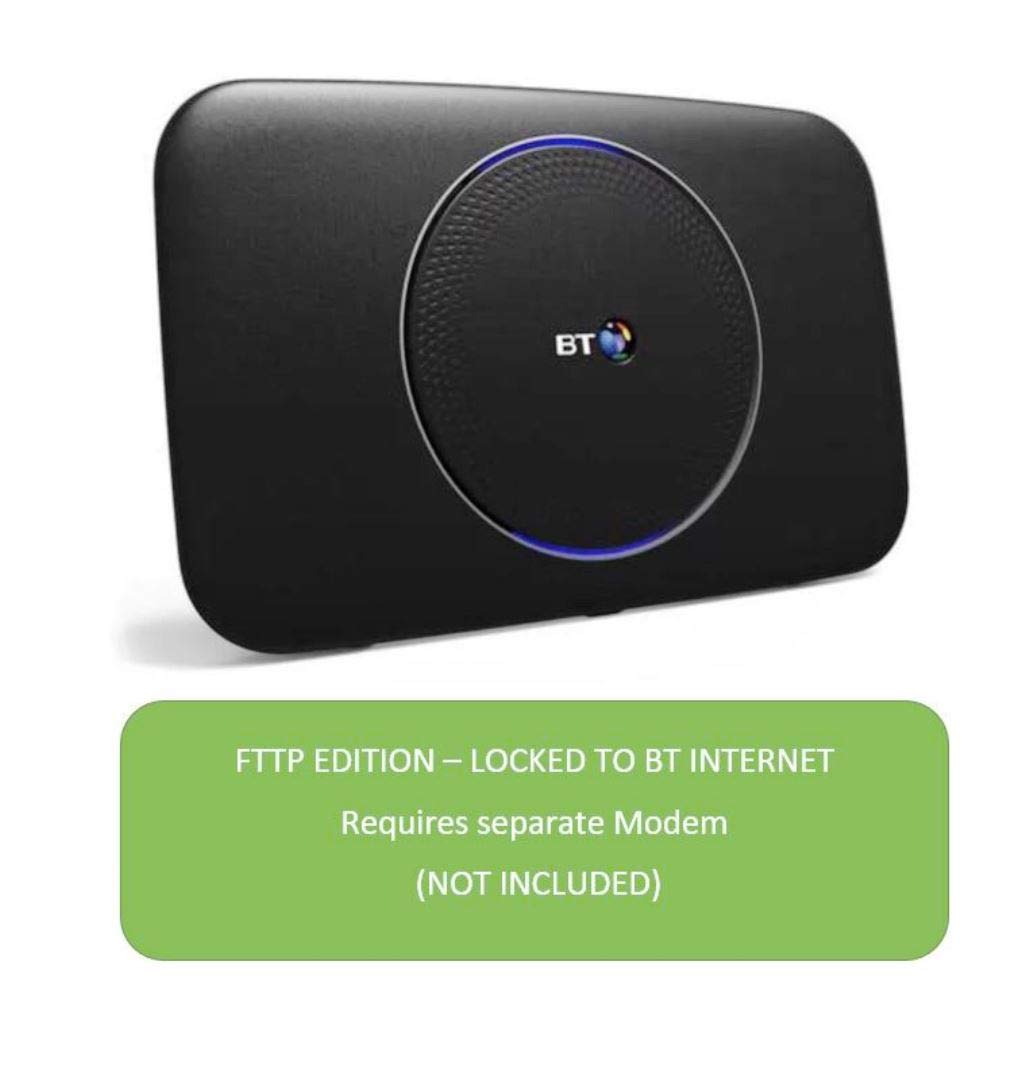 BT Smart Hub 2 FTTP Router, Wi-Fi, Ethernet, Fibre Optic, Dual Band, 2.4 GHz, 5 GHz, Can Be Connected To, Recommended For Home Use