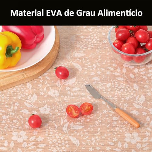 Kit 4 Forro de Gavetas Antiderrapante PEVA, Impermeável, Transparente, 45x150cm, para Cozinha, Armário, Geladeira e Prateleiras