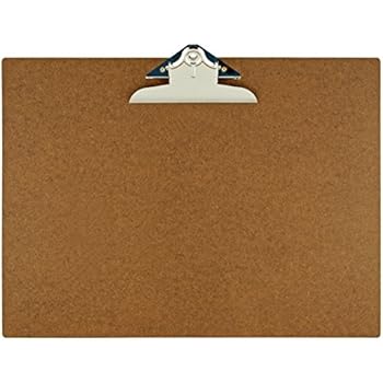 17x11 Hardboard Clipboard with 6