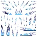 Blue Flames Pinewood Derby Car Decals
