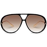 DsitMG Retro Polarized Aviator Sunglasses for Women Men Oversized Classic 70s Trendy Square Sun Glasses Vintage Shades