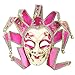 Hophen Pink Jester Masquerade Mardi Gras Venetian Mask Wall Decorative Art Collection Nine Angles