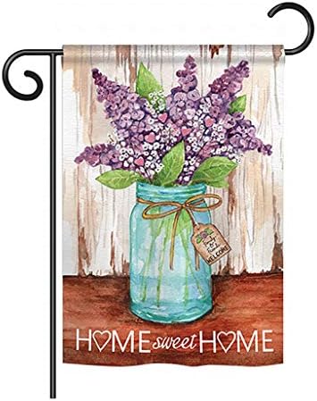 191150-BO-02 State New Jersey Home Sweet Americana States Impressions Decorative Vertical Garden Flag Set Metal Wall