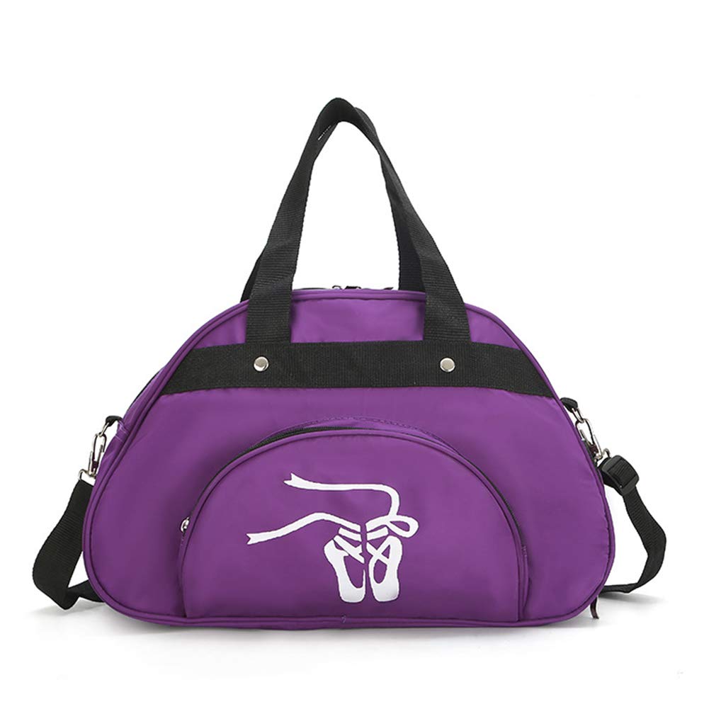 WEISIPU Nylon Dance Duffle Bag - Girls Garment Shoe Dance Sports Bags Ballet Slippers (Purple)