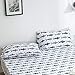BuLuTu Cotton Navy/Grey Shark Print Bed Pillowcases Set of 2 Queen White Fish Pillow Covers Decorative Standard For Boys Girls Envelope Closure End-Premium,Breathable,Hypoallergenic (2 Pieces,20
