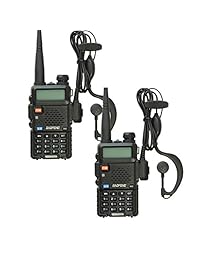 Baofeng BF UV-5R Walkie Talkies Dual Band de Largo Alcance radio visualización LCD, Negro 2