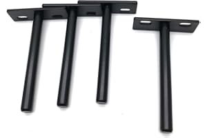 M MIMHOOY Floating Shelf Bracket 4" Deep Solid Steel Heavy Duty Blind Shelf Supports Hidden Brackets for Floating Wood Shelve