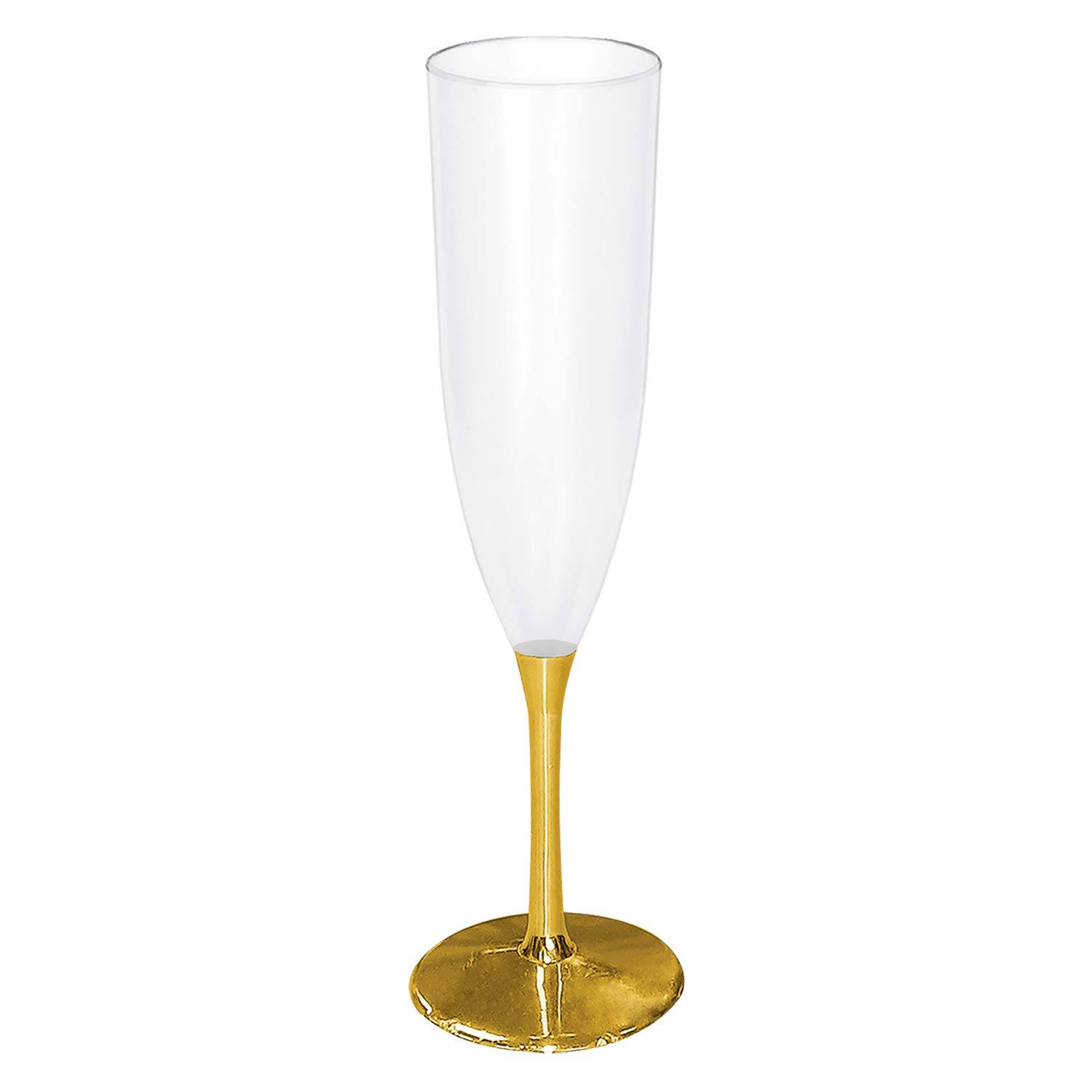 Gold Champagne Plastic Flutes 147ml