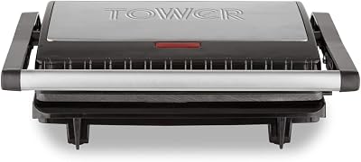 Tower Health Grill Panini Grill 750W Cerastone Coating Black Stainless T27038