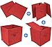 Greenco Foldable Storage Cubes Non-woven Fabric -6 Pack-(Red)