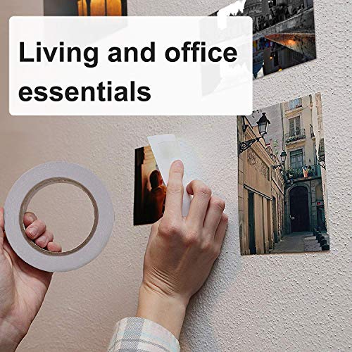 6 Rolls Double Sided Office Tape by LE PAPILLION JEWELRY - Clear Double-Sided Adhesive Tape Removable for DIY Arts, Crafts, Scrapbook, Photos Display ect,1/4-Inch x 22.9 Yards (6.35mm x 21m)
