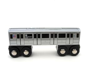 MUNI PALS Munipals New York City Subway Wooden Railway (B Division) L Train/14 St-Canarsie Local–Child Safe and Tested Wood Toy Train