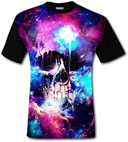 T-shirt Galaxy Skull Space Storm cool Comfortable breathable and quick drying adult T-shirt L