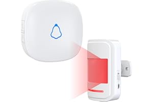 Motion Sensor Door Chime, METAK Wireless Motion Detector Alarm Indoor for Business When Entering/Home Doorway/Store Entrance/Garage Security, Pet/Elderly/Dementia Monitoring Buzzer,PIR Door Entry Bell