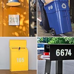 Reflective Mailbox Numbers for Outside, 4 Sets