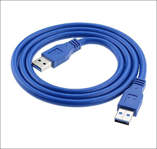 HuDieM USB 3.0 A to A Cable Type A Male to Male Cable Cord for Data Transfer Hard Drive Enclosures, Modems, Cameras, Printers (2FT)