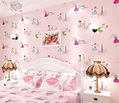 Amazon Who S Store 壁紙シール リフォームシート Diy リメイクシート はがせる 53cm 3m リビング テーブル補修 バレエ 女の子部屋 ピンク 壁紙