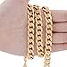 CrazyPiercing 18K Gold Chain Necklace Stainless Steel Gold Plated Necklace 19”/24” Thick Gold Chain Necklace for Men Women