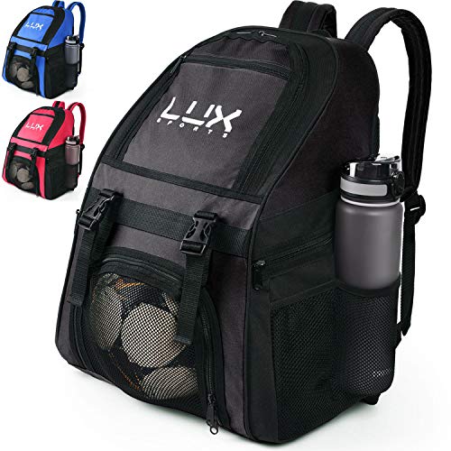 LUX Soccer Backpack with Ball Holder Compartment for Sports Men Team